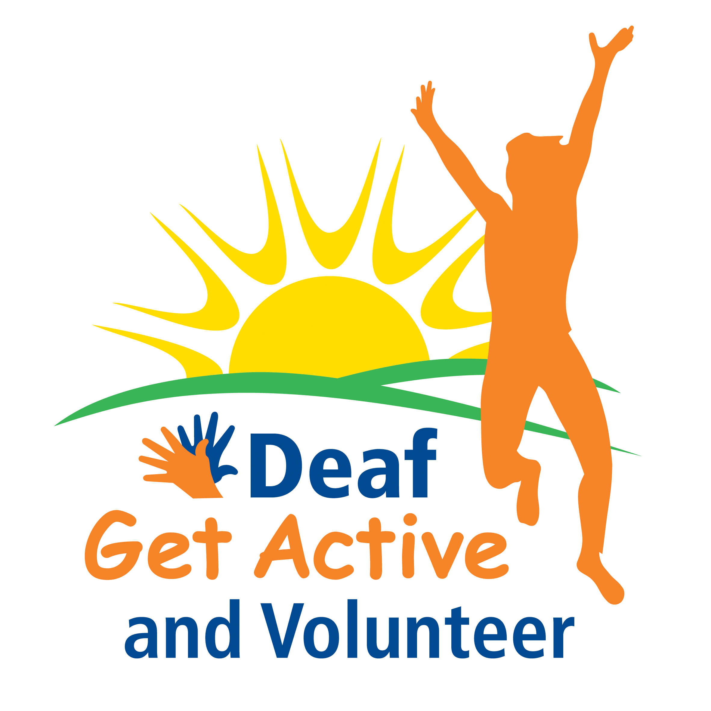 Deaf Get Active and Volunteer logo