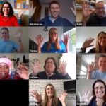 staff and volunteers at Living Options Devon waving