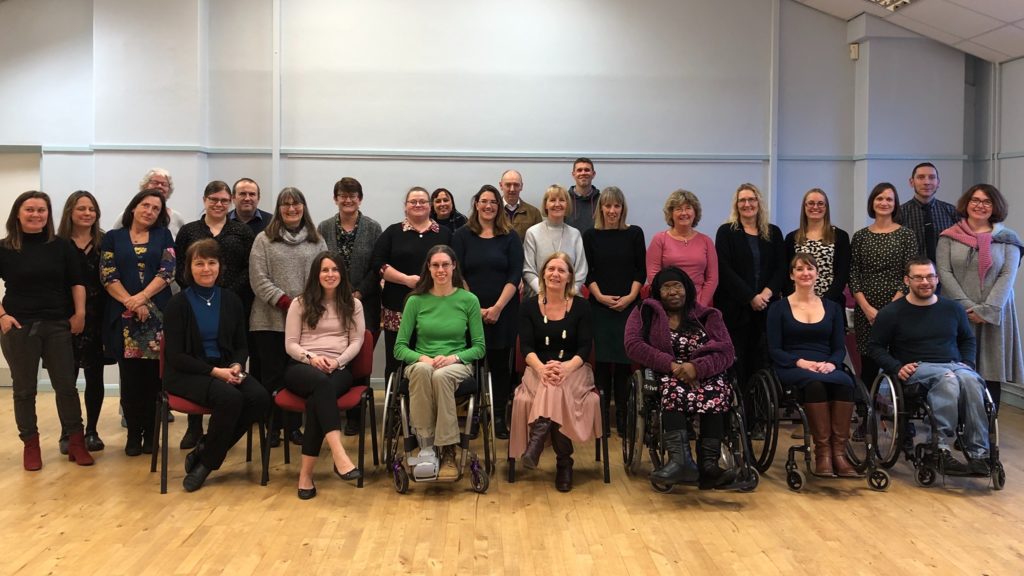 group photo of Living Options Devon staff 2019