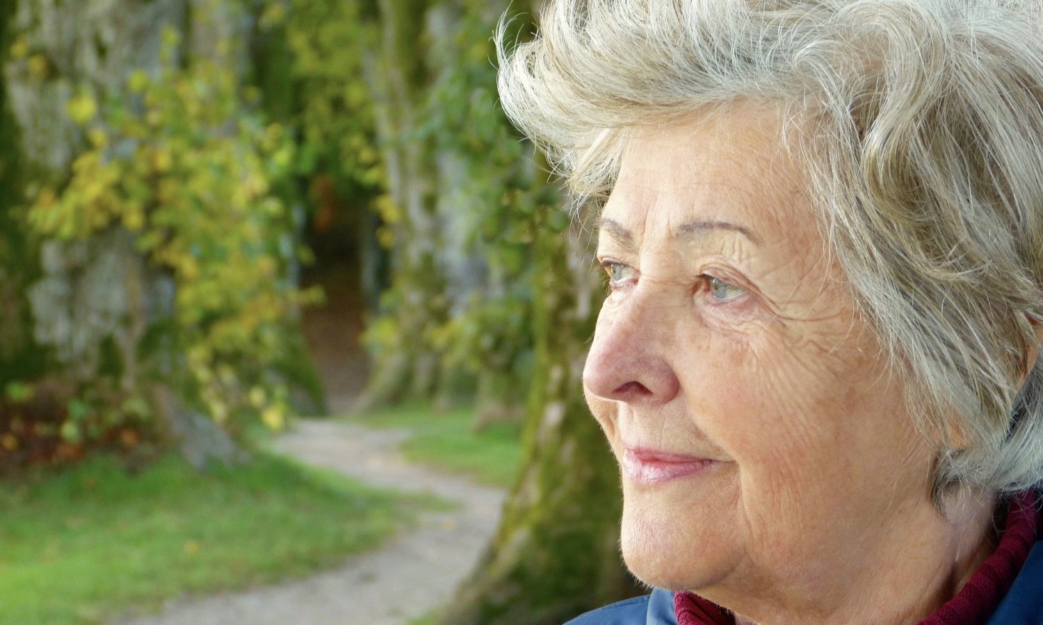 Lady Pensioner looking out at a view