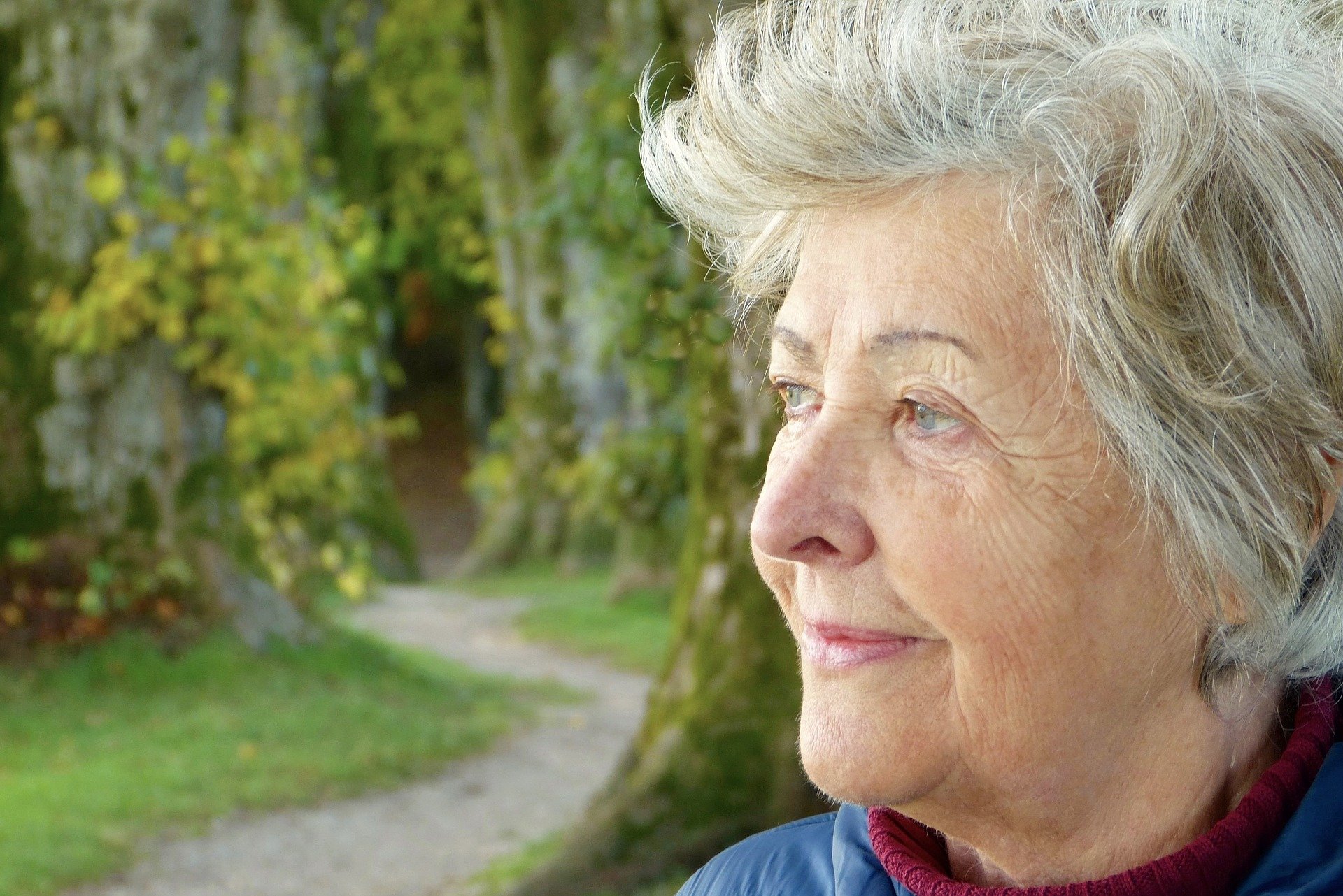 Lady Pensioner looking out at a view