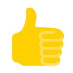 Yellow hand doing the thumbs up