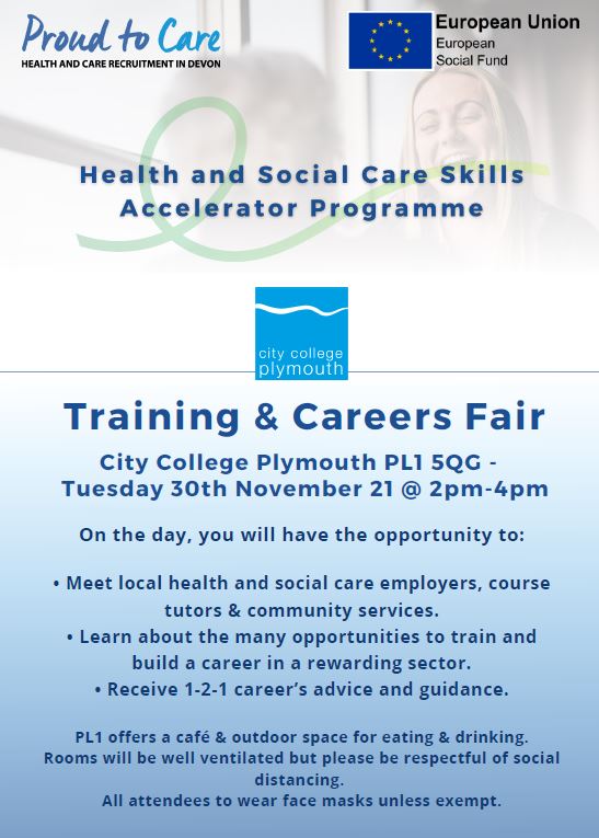 Training and Careers Fair – Health and Social Care Skills