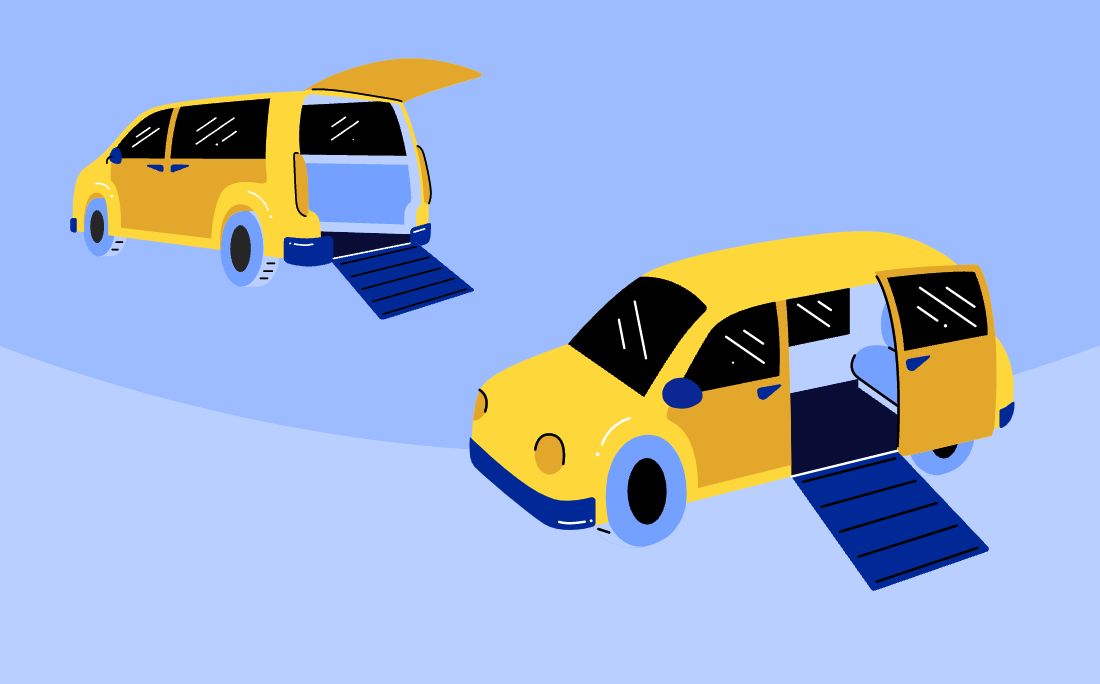 Motability graphic - vehicles illustration