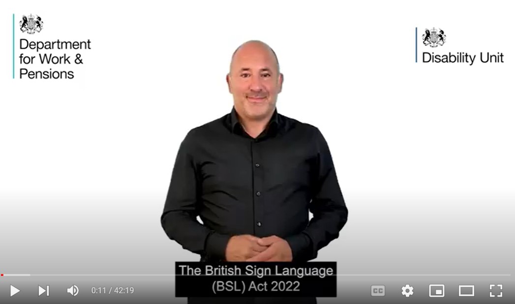 The British Sign Language (BSL) Act 2022 first Government report