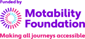Motability Foundation logo with the words funded by